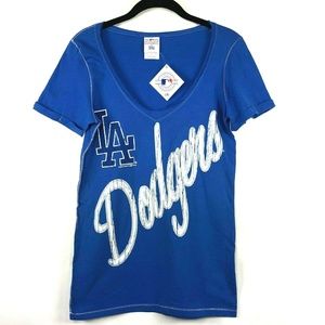 💰MLB LA Dodgers Womens T-Shirt Short Sleeve Blue